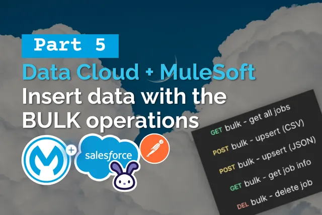 Part 5: Data Cloud + MuleSoft integration - Insert data with the BULK operations