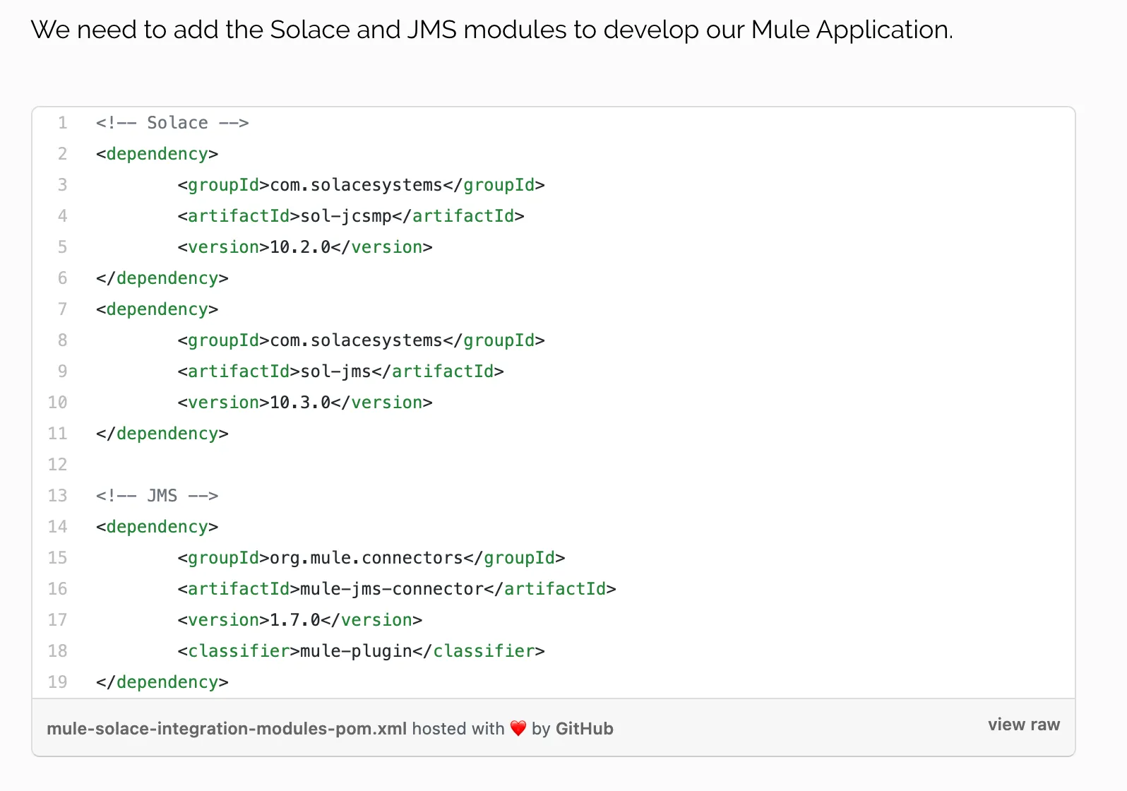 Screenshot taken from the "How to integrate Solace PubSub+ Cloud with MuleSoft" blog post by Pravallika Nagaraja.